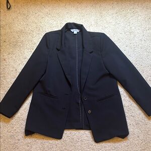 Old Navy Black Blazer Structured Suit Jacket